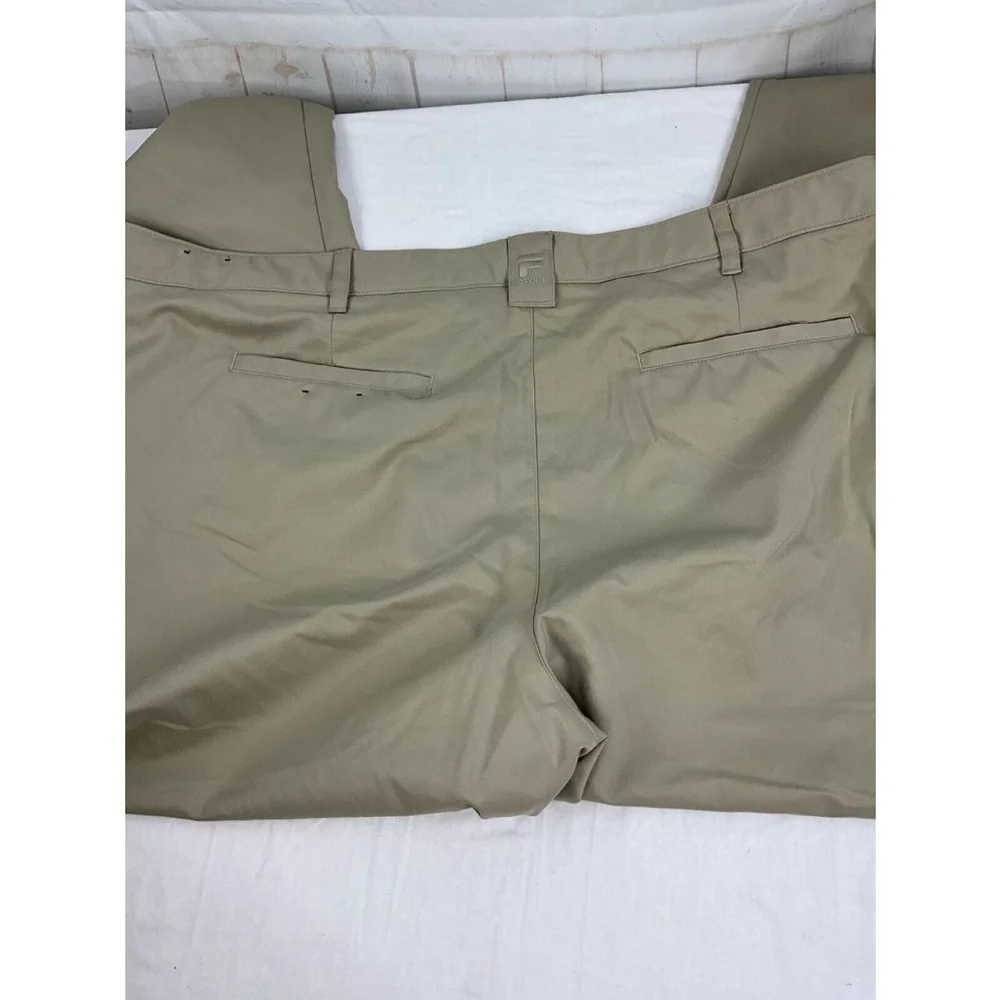 COPY - Men’s Fila Sport Golf Khaki Chino Pants Size 50 Beige Straight Leg Flat …